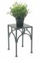 Preview: DanDiBo Blumenhocker Metall Schwarz Eckig 28 cm Blumenständer Blumensäule 96449 S Pflanzenhocker Modern Pflanzenständer