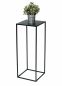 Preview: DanDiBo Blumenhocker Metall Schwarz Eckig 70 cm Blumenständer Beistelltisch 96315 L Blumensäule Modern Pflanzenständer Pflanzenhocker