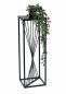 Preview: DanDiBo Blumenhocker Metall Schwarz Eckig 70 cm Blumenständer Beistelltisch 96457 Blumensäule Design Modern Pflanzenständer Pflanzenhocker