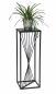 Preview: DanDiBo Blumenhocker Metall Schwarz Eckig 70 cm Blumenständer Beistelltisch 96457 Blumensäule Design Modern Pflanzenständer Pflanzenhocker