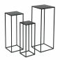 Preview: DanDiBo Flower Stool Metal Black Square Flower Stand Side Table 96315 Set of 3 Flower Column Modern Plant Stand Plant Stool