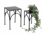 Preview: DanDiBo Blumenhocker Metall Schwarz Eckig Blumenständer Beistelltisch 96449 2er Set Pflanzenständer Blumensäule Modern