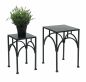 Preview: DanDiBo Blumenhocker Metall Schwarz Eckig Blumenständer Beistelltisch 96449 2er Set Pflanzenständer Blumensäule Modern