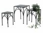 Preview: DanDiBo Blumenhocker Metall Schwarz Eckig Blumenständer Beistelltisch 96449 3er Set Pflanzenständer Blumensäule Modern