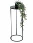 Preview: DanDiBo Blumenhocker Metall Schwarz Rund 70 cm Blumenständer Beistelltisch 96316 L Blumensäule Modern Pflanzenständer Pflanzenhocker