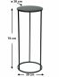 Preview: DanDiBo Blumenhocker Metall Schwarz Rund 70 cm Blumenständer Beistelltisch 96316 L Blumensäule Modern Pflanzenständer Pflanzenhocker