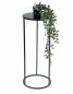 Preview: DanDiBo Blumenhocker Metall Schwarz Rund 70 cm Blumenständer Beistelltisch 96316 L Blumensäule Modern Pflanzenständer Pflanzenhocker