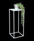 Preview: DanDiBo Flower Stool Metal White Square 70 cm Flower Stand Side Table 96482 L Flower Column Modern Plant Stand Plant Stool