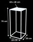 Preview: DanDiBo Flower Stool Metal White Square 70 cm Flower Stand Side Table 96482 L Flower Column Modern Plant Stand Plant Stool