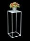 Preview: DanDiBo Flower Stool Metal White Square 70 cm Flower Stand Side Table 96482 L Flower Column Modern Plant Stand Plant Stool