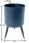 Preview: DanDiBo Flower pot with feet Plant pot Flower pot with legs Metal grey 23 cm 96260 M Modern plant stand