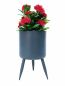 Preview: DanDiBo Flower pot with feet Plant pot Flower pot with legs Metal grey 23 cm 96260 M Modern plant stand