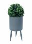 Preview: DanDiBo Flower pot with feet Plant pot Flower pot with legs Metal Grey 27 cm 96260 L Modern plant stand