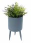 Preview: DanDiBo Flower pot with feet Plant pot Flower pot with legs Metal Grey 27 cm 96260 L Modern plant stand