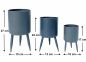 Preview: DanDiBo flower pot with feet plant pot flower pot with legs metal grey set of 3 96260 Modern plant stand