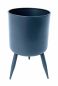 Preview: DanDiBo flower pot with feet plant pot flower pot with legs metal grey set of 3 96260 Modern plant stand