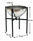 Preview: DanDiBo Flower Stool Metal with Pot Black Silver 25 cm Flower Stand 96257 S Flower Column Modern Plant Stand Plant Stool