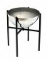Preview: DanDiBo Flower Stool Metal with Pot Black Silver 25 cm Flower Stand 96257 S Flower Column Modern Plant Stand Plant Stool