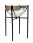 Preview: DanDiBo Blumenhocker Metall mit Topf Schwarz Silber 45 cm Blumenständer 96257 L Blumensäule Modern Pflanzenständer Pflanzenhocker