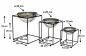 Preview: DanDiBo Flower Stool Metal with Pot Black Silver Flower Stand 96256 Set of 3 Flower Column Modern Plant Stand Plant Stool