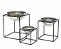 Preview: DanDiBo Flower Stool Metal with Pot Black Silver Flower Stand 96256 Set of 3 Flower Column Modern Plant Stand Plant Stool