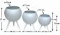 Preview: DanDiBo Flower Stool Metal with Pot White Flower Stand 96259 Set of 3 Flower Column Modern Plant Stand Plant Stool