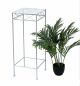 Preview: DanDiBo Flower Stool White Metal Square 70 cm Flower Stand 96314 L Side Table Flower Column Modern Plant Stand Plant Stool