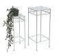 Preview: DanDiBo Blumenhocker Weiß Metall Eckig Blumenständer 96314 2er Set Beistelltisch Blumensäule Modern Pflanzenständer Pflanzenhocker