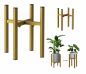Preview: DanDiBo Adjustable Plant Stand Gold Metal 30 cm Flower Stand 96474 Flower Stool Adjustable Modern Plant Stool Flower Column