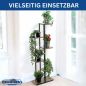 Preview: DanDiBo Flower Shelf Indoor Metal Black 6 Tiers Wood 96581 Flower Staircase Plant Stand Modern Plant Stand Design