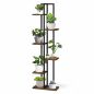 Preview: DanDiBo Flower Shelf Indoor Metal Black 6 Tiers Wood 96581 Flower Staircase Plant Stand Modern Plant Stand Design
