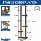 Preview: DanDiBo Flower Shelf Indoor Metal Black 6 Tiers Wood 96581 Flower Staircase Plant Stand Modern Plant Stand Design