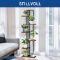 Preview: DanDiBo Flower Shelf Indoor Metal Black 6 Tiers Wood 96581 Flower Staircase Plant Stand Modern Plant Stand Design