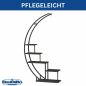 Preview: DanDiBo Blumenregal indoor 170 cm Hoch Metall Schwarz Halbrund 96585 Blumentreppe Groß Rund Pflanzenständer Modern Design
