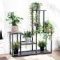 Preview: DanDiBo Plant Stand Indoor Metal Black 4 Levels 96579 Modern Plant Stand Design Plant Shelf