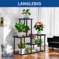 Preview: DanDiBo Plant Stand Indoor Metal Black 4 Levels 96579 Modern Plant Stand Design Plant Shelf