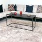 Preview: DanDiBo Couchtisch Schwarz Metall Eckig 110x50x40 cm Beistelltisch Wohnzimmer 96470 Tisch Sofatisch Wohnzimmertisch Modern