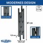 Preview: DanDiBo Coat Rack Wall Black Metal 96612 Wall Coat Rack with 8 Hooks Narrow Hallway Coat Rack Modern Hook Rail Coat Hooks