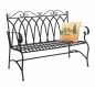 Preview: DanDiBo garden bench metal 2 seater weatherproof bench garden bench antique 18940 dark brown metal bench 120 cm iron bench