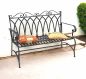 Preview: DanDiBo garden bench metal 2 seater weatherproof bench garden bench antique 18940 dark brown metal bench 120 cm iron bench