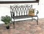 Preview: DanDiBo garden bench metal 2 seater weatherproof bench garden bench antique 18940 dark brown metal bench 120 cm iron bench