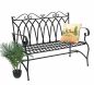 Preview: DanDiBo garden bench metal 2 seater weatherproof bench garden bench antique 18940 dark brown metal bench 120 cm iron bench