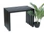 Preview: DanDiBo Stool Metal Black Bench Solid Weatherproof 60 cm Stool 96446 Modern Bench Slatted stool