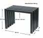Preview: DanDiBo Stool Metal Black Bench Solid Weatherproof 60 cm Stool 96446 Modern Bench Slatted stool