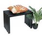 Preview: DanDiBo Stool Metal Black Bench Solid Weatherproof 60 cm Stool 96446 Modern Bench Slatted stool