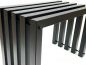 Preview: DanDiBo Stool Metal Black Bench Solid Weatherproof 60 cm Stool 96446 Modern Bench Slatted stool