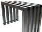 Preview: DanDiBo Stool Metal Black Bench Solid Weatherproof 60 cm Stool 96446 Modern Bench Slatted stool