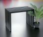 Preview: DanDiBo Stool Metal Black Bench Solid Weatherproof 60 cm Stool 96446 Modern Bench Slatted stool