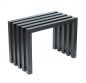 Preview: DanDiBo Stool Metal Black Bench Solid Weatherproof 60 cm Stool 96446 Modern Bench Slatted stool