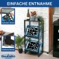 Preview: DanDiBo Beverage crate rack 2 crates with shelf Narrow metal Standing 96541 Beverage crate holder 100 cm Beverage crate stand Bottle crate rack
